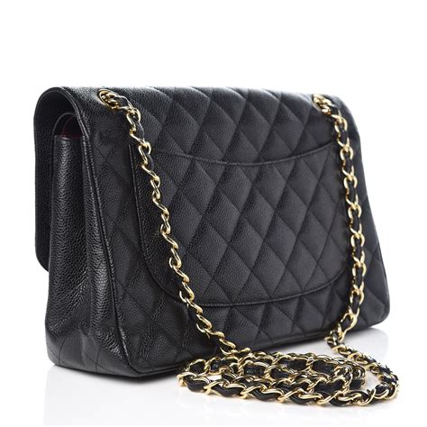 chanel black easy flap bag|CHANEL Caviar Quilted Jumbo Easy Flap Black .